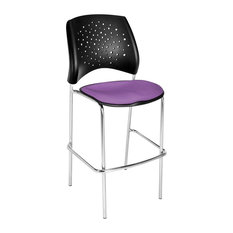 OFM Inc - Eco-friendly Cafe Height Stool, Plum - Bar Stools and Counter Stools