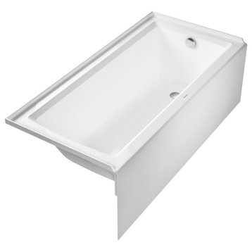 Duravit Architec 66"x32" Bathtub With Panel Height 19.25, Drain Right