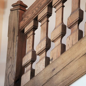 Custom Millwork featuring Salvaged Antique Oak, Inspired by French Pattern Books
