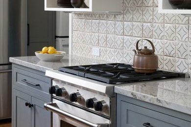 Arts and crafts kitchen photo in Santa Barbara