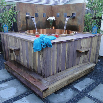 5' x 3' cedar hot tub with 11kW electric heat Power Pak®