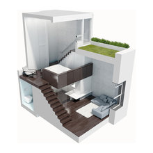 Side stairway to loft/treehouse