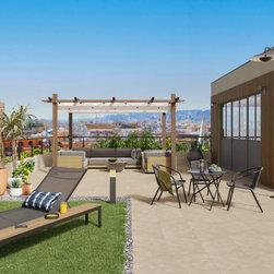 Dalle - Calcaire Desert Light de Saxso - Deck Tiles And Planks