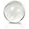 4" Crystal Decorative Ball, Bubbles Design, Set of 2