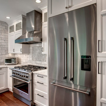 Sammamish Beautiful Blue Island Kitchen and Laundry Room Remodel