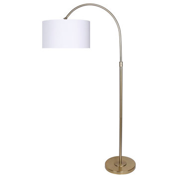 63.5" Modern Gold Plated Arc Floor Lamp