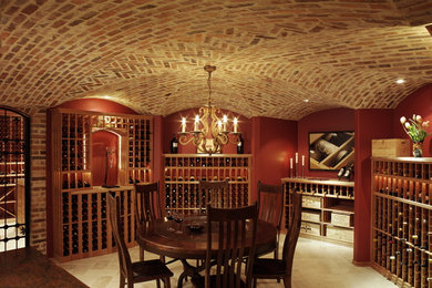 Huge elegant wine cellar photo in Denver