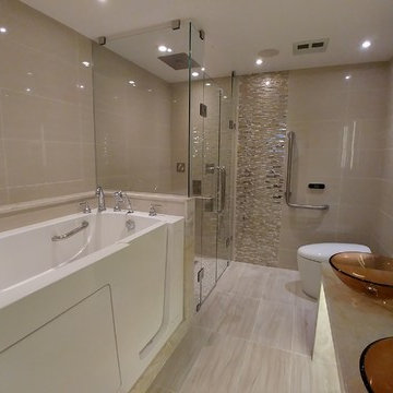 Condominium Washroom renovation Handicap accessible