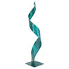 Abstract Metal Art 'Lady in Teal Sculpture', Elegant Home Decor