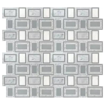 Soho Stax 11.25X13 Glass Stone Mosaic, 10 Sheets