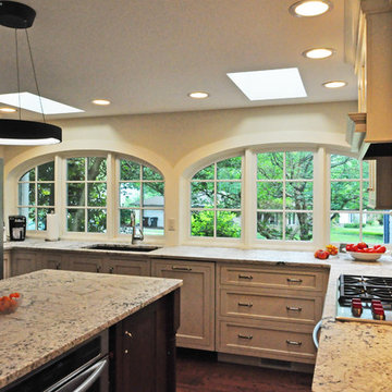 KITCHEN REMODELING BY ENCLOSING ARCHED PORCH