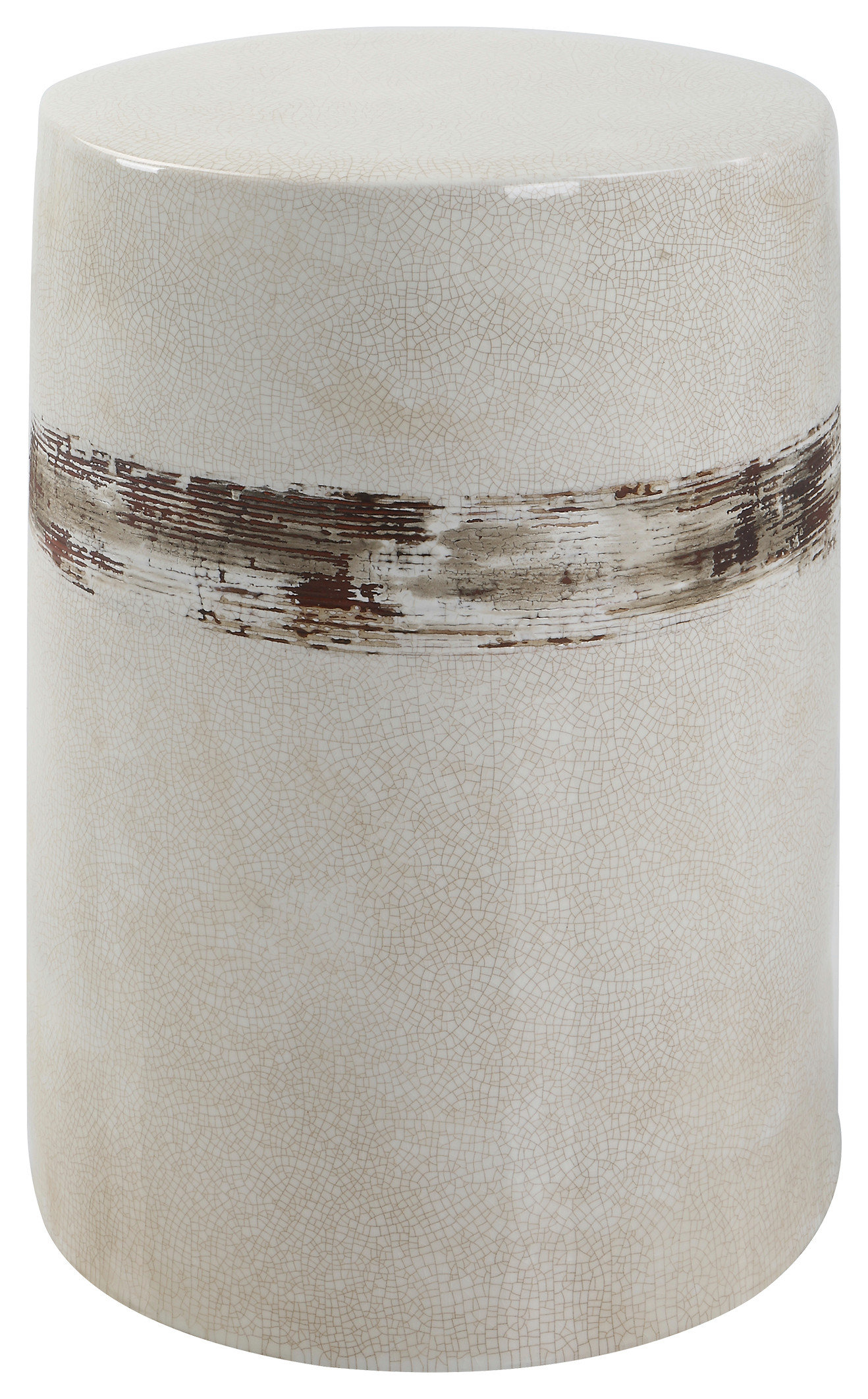 Comanche White Ceramic Garden Stool - Transitional - Accent And Garden ...