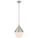 Livex Lighting - Livex LightiStockholm, 1 Light Mini Pendant, Brushed Nickel/Satin Nickel - The unique design of the Stockholm mini pendant meStockholm 1 Light Mi Brushed Nickel BrushUL: Suitable for damp locations Energy Star Qualified: n/a ADA Certified: n/a  *Number of Lights: 1-*Wattage:40w Medium Base bulb(s) *Bulb Included:No *Bulb Type:Medium Base *Finish Type:Brushed Nickel