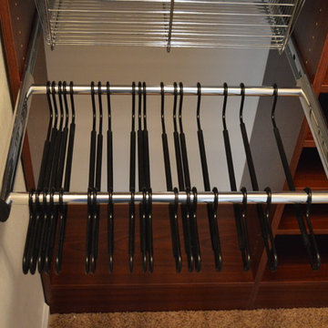 Mahogany closet "His & Hers" (before and after)