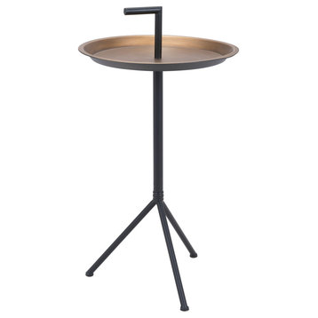 Mercy Accent Table, Gold & Black