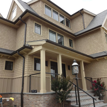 Coastal House - Basket Beige NuCedar Shingle & Board and Batten Siding