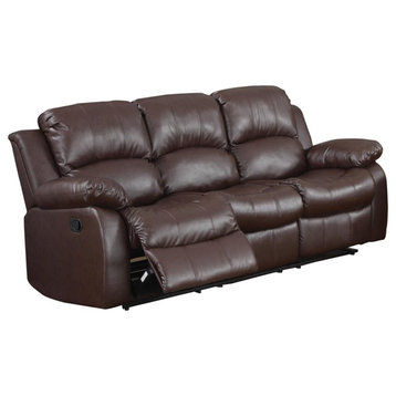 Ciabola Recliner Sofa, Leather Brown