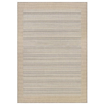 Couristan Monaco Bowline Outdoor Runner Rug, Cocoa Natural-Ivory, 2'3"x7'10"
