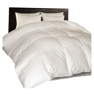 1000 TC Egyptian Cotton Cover European White Down Comforter White King