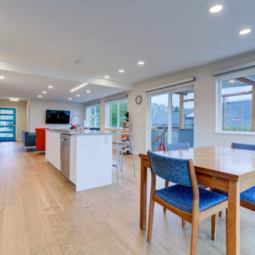 Alki Kitchen, Living Room, & Deck