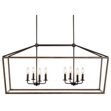 JONATHAN Y Lighting JYL1324 Oriana 8 Light 46"W LED Taper Candle - Oil Rubbed