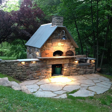 Solebury Wood Burning Brick Oven and Argentinian Wood Grill