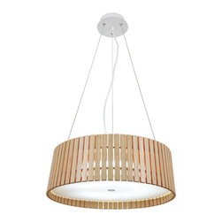 Round Wooden Pendant Lamp - Pendant Lighting