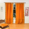 Mustard  Tab Top  Sheer Sari Curtain / Drape / Panel   - 43W x 63L - Pair