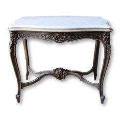 Antique French Carved Marble Top Table - Products