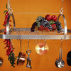 30 Inch Oval Hanging Stainless Steel Pot Rack With Grid