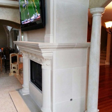 Custom Cast Stone Overmantel Project