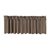 Check Black Scalloped Valance