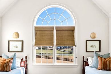 Natural Woven Shades in Guest Bedroom