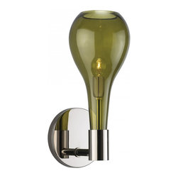 Heathfield & Co Ebury Olive Nickel Wall Light - Wall Lights