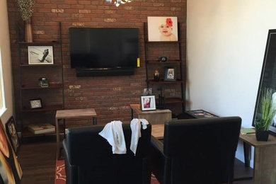Inspiration for a mid-sized industrial home design remodel in Other