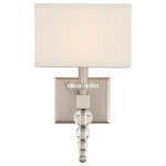 Crystorama - Clover 1-Light Sconce, Brushed Nickel With Clear Hand Cut Crystal - The Clover collection offers glamour in an understated way. Adorned by solid glass balls the Sconce is finished in Brushed Nickel.