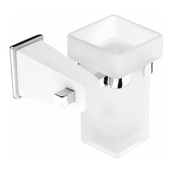 Secret Bath. Toothbrush holder. Chrome-White. Dana collection - Toothbrush Holders