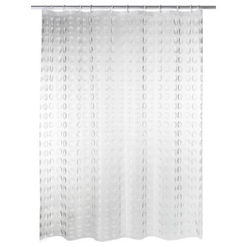 Clear PVC-Free Shower Curtain, Loupe