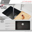 STYLISH 30 inch Graphite Black Single Bowl Undermount Stainless Steel Kitchen Si
