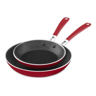 YBM Home 9 inch Heavy Gauge Nonstick Aluminum Frying Pan - Red