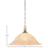 Chain 1-Light Chain Hung Pendant, New Age Brass/Italian Marble