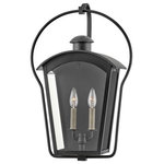 Hinkley - Hinkley 13304BK Yale, 2 Light Outdoor Medium Wall t Lantern In Traditional - Inspired by the traditional New Orleans-style gasYale 2 Light Outdoor Black Clear Glass *UL: Suitable for wet locations Energy Star Qualified: n/a ADA Certified: n/a  *Number of Lights: 2-*Wattage:60w Incandescent bulb(s) *Bulb Included:No *Bulb Type:Incandescent *Finish Type:Black