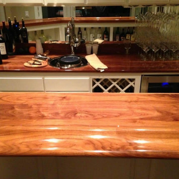 Walnut Bartop Finished in Resin and Urethane