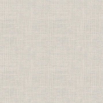 3122-10010 Nimmie Woven Grasscloth Light Grey in Strands Woven Wallpaper