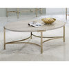 Furniture of America Vasket Contemporary Metal Coffee Table in Gold Champagne