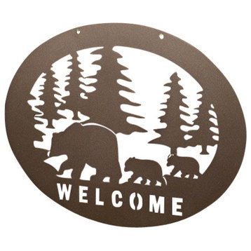 Bear welcome sign, 16.25"