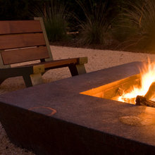 Gas firepit table