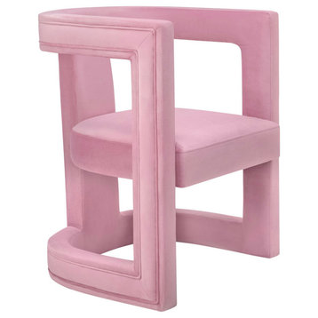 TOV Furniture Ada Pink Velvet Chair