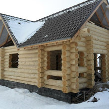 Wooden houses and baths