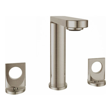 Fresh Widespread Faucet Knobs and Drain, Brushed Nickel